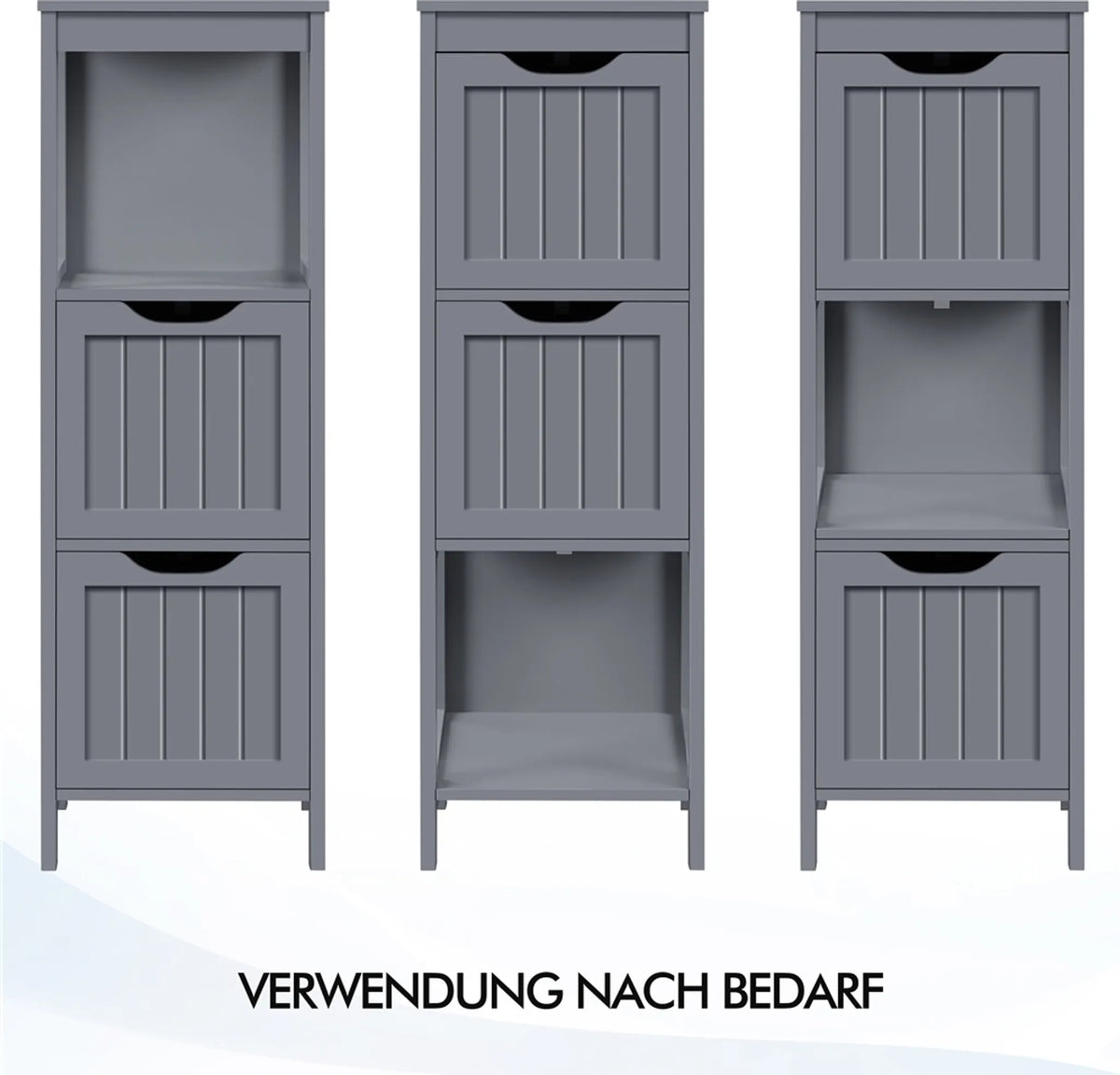 Yaheetech : armoire de salle de bains et meuble de rangement peu encombrant avec 2 tiroirs amovibles, hauteur 89 cm – gris foncé – MDF