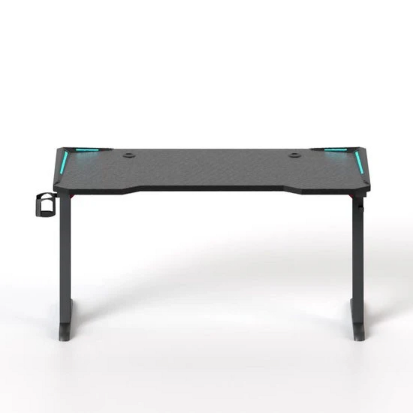 Bureau de gaming - Avalo - 140x60x73 CM - Éclairage LED Intégré - Noir