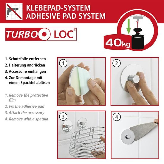 Porte-serviettes Wenko Turbo-Loc® Orea Noir