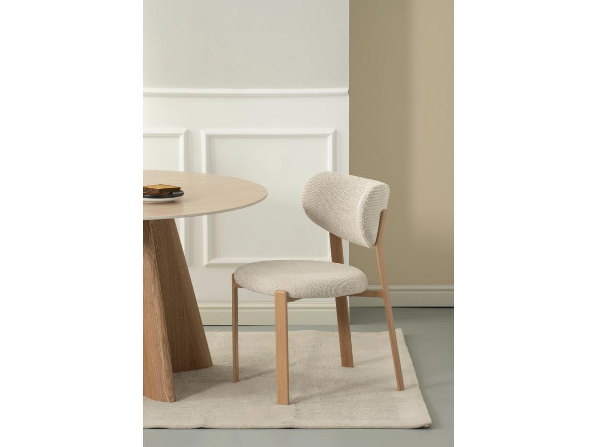 Chaise de salle à manger Criks Design Vika - Lot de deux - Chêne/Beige