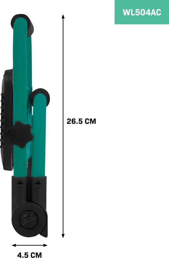 VONROC Lampe de travail à Led 30W - Pliable - Inclinable - Grand angle de rayonnement 120°.