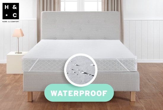 H&C Protège-matelas imperméable - 180 x 200 cm - 100% PES Jersey - Respirant et antiallergique