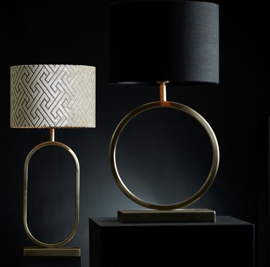 Light & Living Abat-jour cylindrique Livigno - Noir - Ø 40 x 30 cm - Moderne