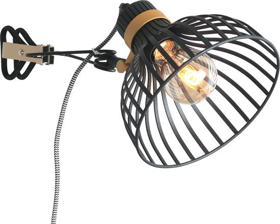 Applique murale Anne Lighting Dunbar - noire - métal - 3093ZW
