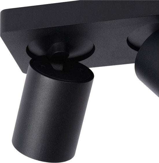 Lucide NIGEL - Spot de plafond (lampe de plafond) - LED « Dim to warm » - GU10 - 2x5 W 2200 K/3000 K - Noir
