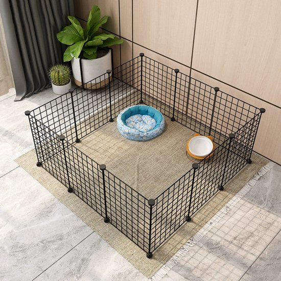 Enclos pour animaux Ceruzo 105 cm – Enclos pour chiots – Modulaire – Pour lapins et cochons d'Inde
