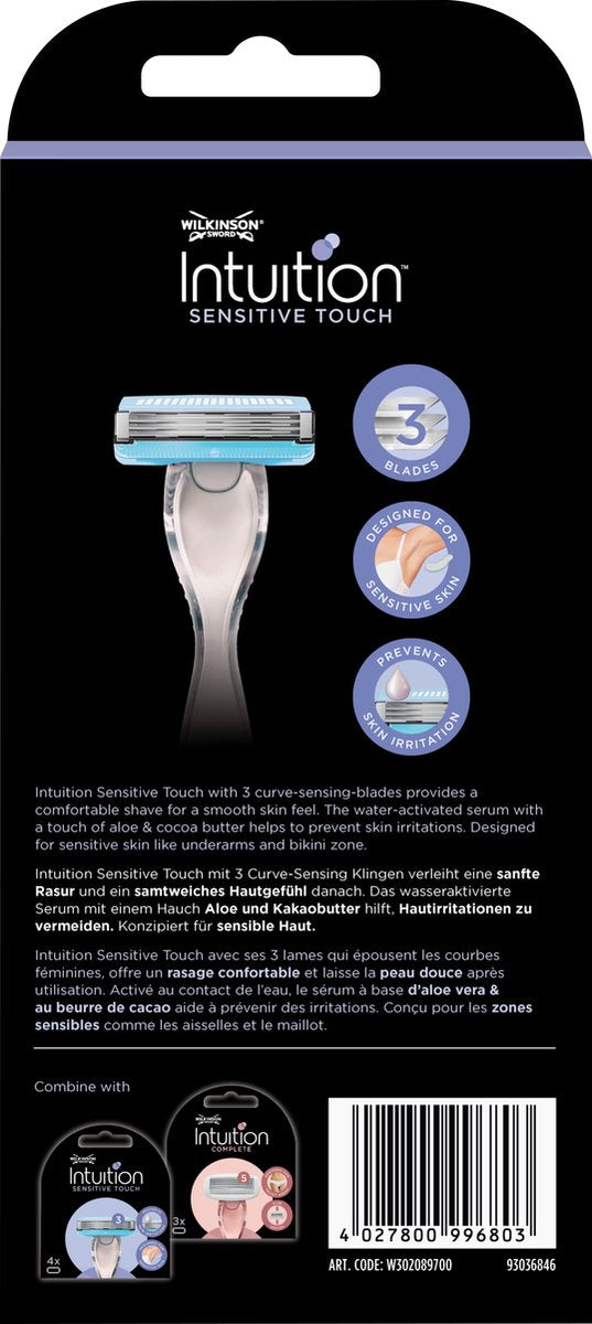 Wilkinson Woman Intuition Sensitive Touch - Rasoir - +3 Lames de rechange