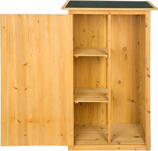 TecTake - Armoire de jardin en bois Taman - avec toit plat - dimensions 75 x 56 x 118 cm - 404565