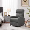 Fauteuil de détente Yaheetech – Gris – 87 x 61,5 x 99 cm – Fauteuil inclinable avec repose-pieds