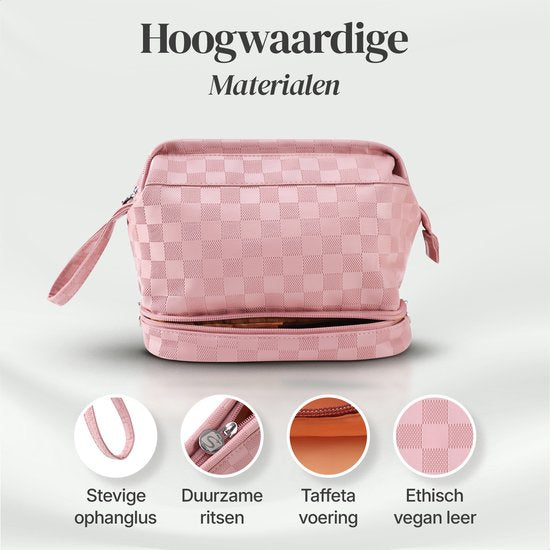 Skycases Travel Essentials - Trousse de toilette et de maquillage - Imperméable et compacte - Convient aux voyages et à l'usage quotidien - Unisexe - Rose