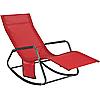 Sobuy - Fauteuil à bascule de jardin pour l'extérieur Fauteuil de relaxation Recliner Bain de soleil, OGS47-R