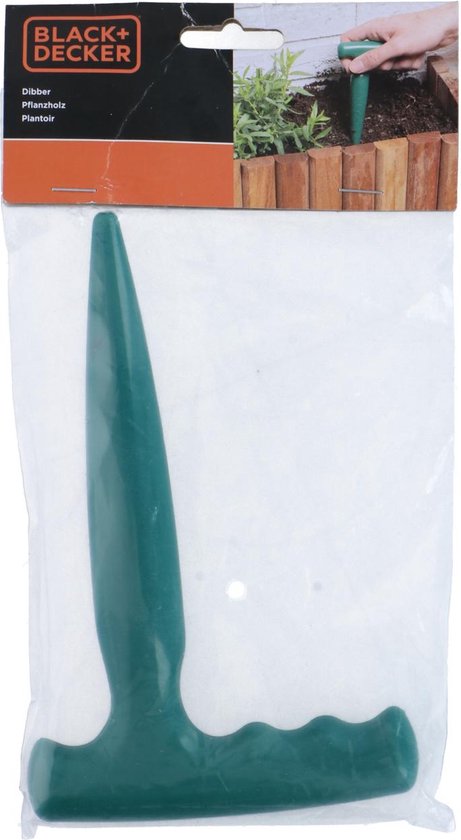 BLACK+DECKER Bâton de Plantation avec Indications de Taille 0-10CM - Plantation de Bulbes - Parfait pour la plantation de graines - 11 x 17.4 x 2.5 CM - Vert