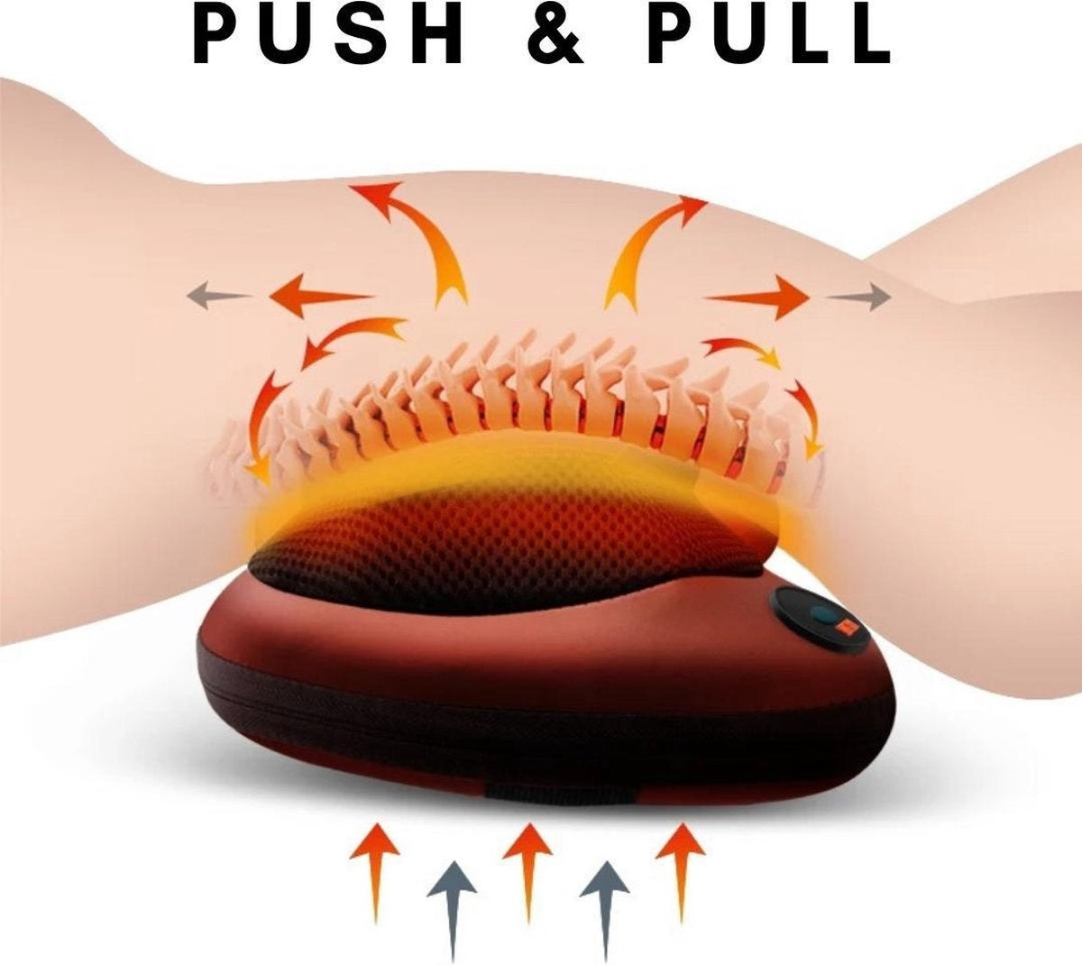 Auronic Coussin de Massage Shiatsu - Appareil électrique pour le cou et le dos - avec fonction chaleur - Noir
