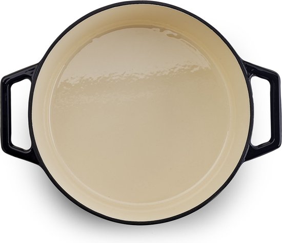 The Tasman Dutch Oven and Grill - Marmite - Fonte recyclée - avec couvercle grill - Ø29 cm - Noir