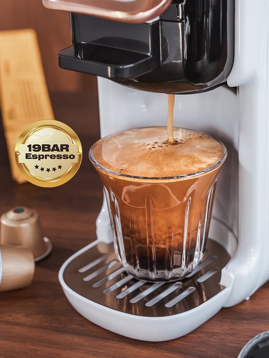 Machine à capsules Hibrew H2B 5-en-1 pour Nespresso et Lavazza, dotée de fonctions multifonctions