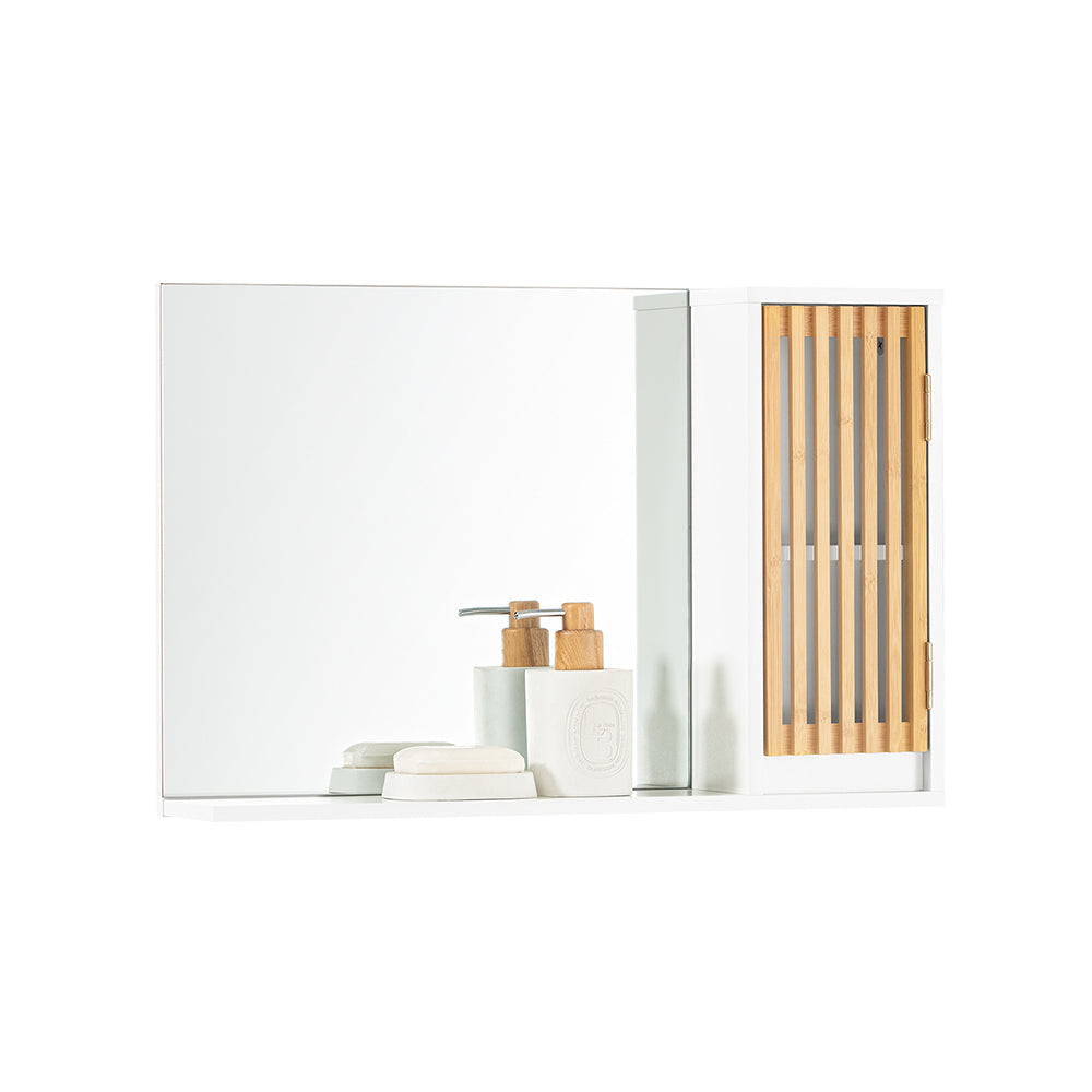 SoBuy Armoire de toilette - Armoire haute - 1 porte - 60 x D12 x H40 cm - Blanc