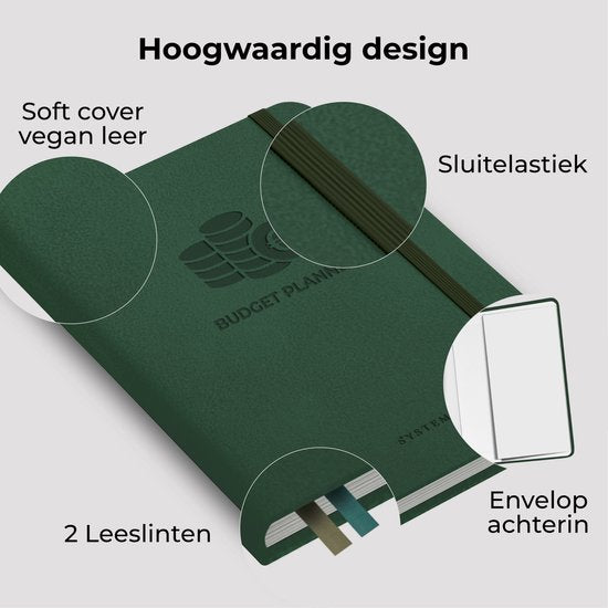 Systemyze Budget Planner - Livre d'encaissement et de dépenses - Livre de ménage - A5 - Vert foncé