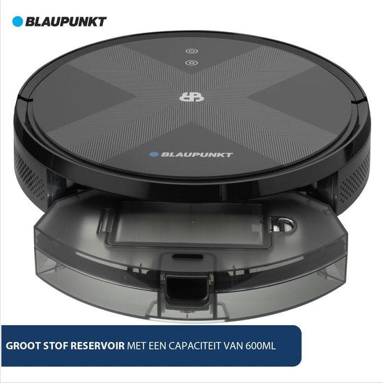 Aspirateur robot - Blaupunkt Bluebot XVAC - Avec station de charge - Navigation gyroscopique - Avec fonction de nettoyage grâce au module de nettoyage disponible séparément