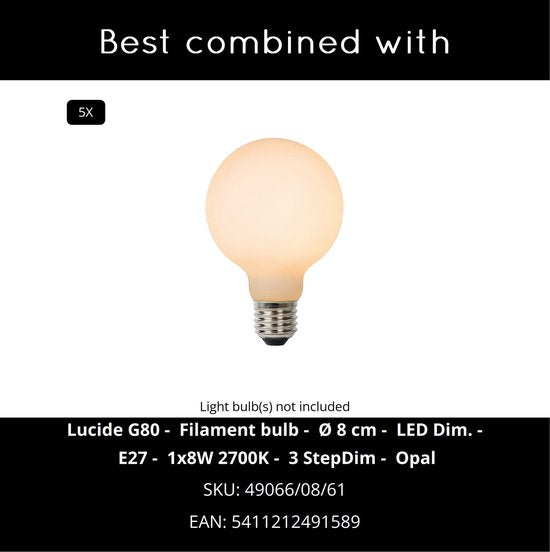 Lucide JULIUS - Suspension - 5xE27 - Opale