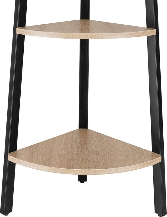 tectake - Hoekkast Newbridge 34x34x125cm - lichtbruin - 404774