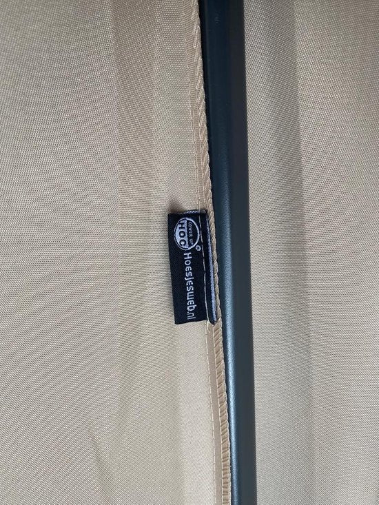Parasol CUHOC à volants - Parasol taupe - Parasol à mât - Parasol de 3 m - Parasol à moulins - Parasol à 6 pans - Parasol facile à replier