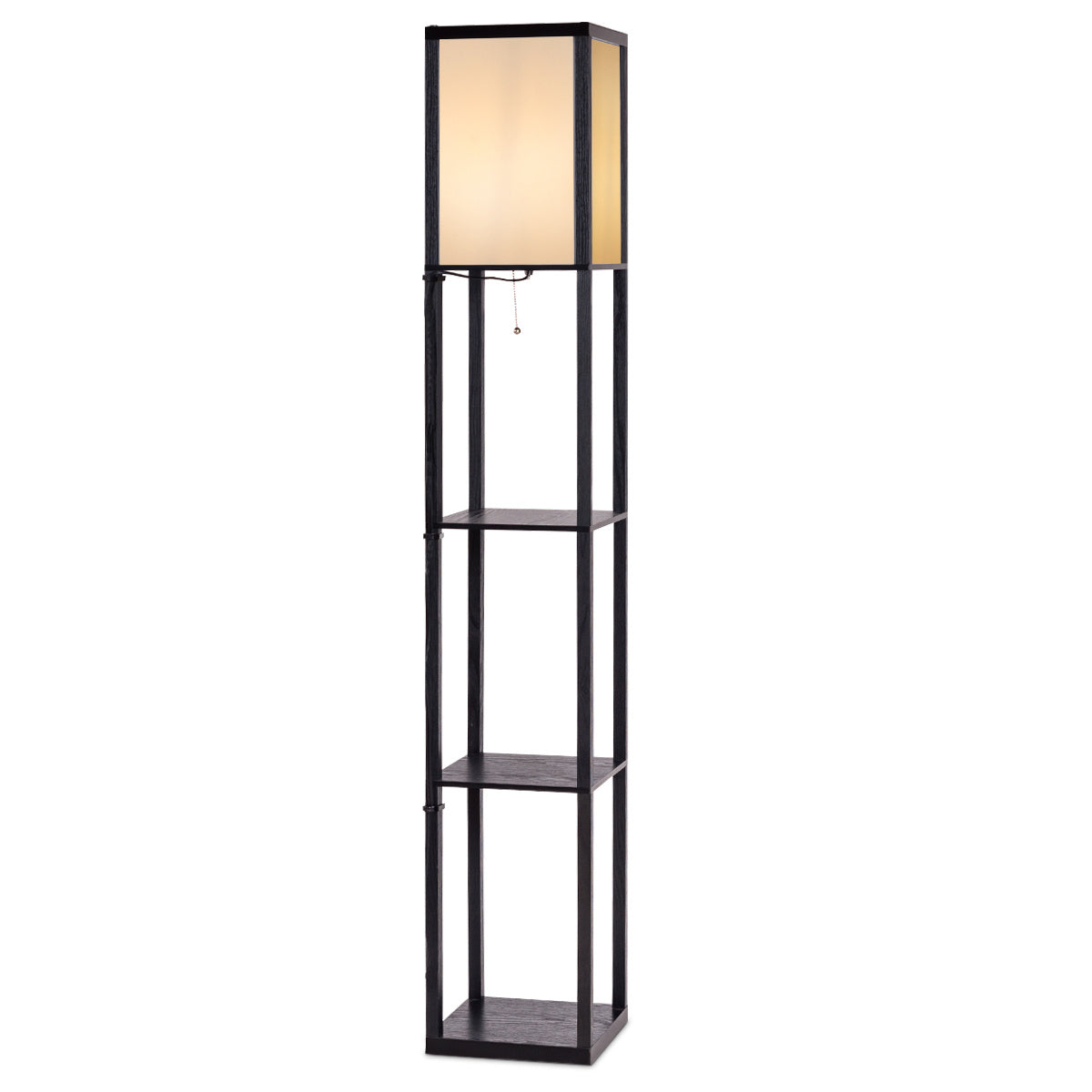 Coast Lampe à pied à 3 niveaux étagère lampadaire moderne lampadaire 26 x 26 x 160 cm noir