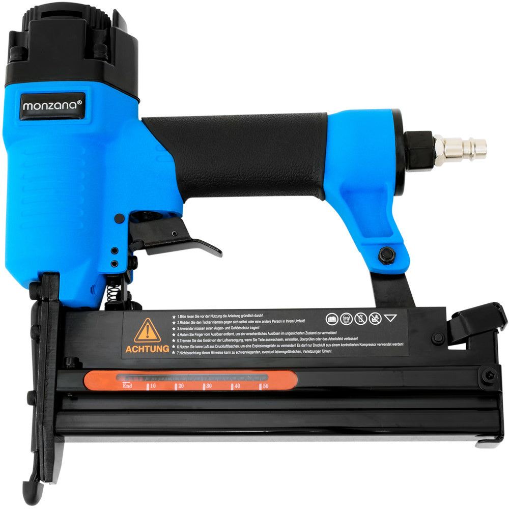 Monzana 2in1 cloueuse et agrafeuse pneumatique avec mallette + clous + hexagone + huile