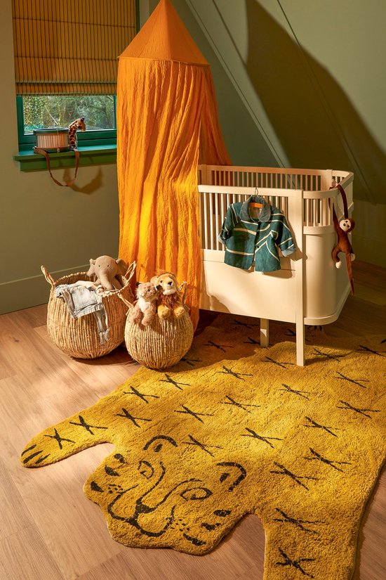 Tapis Chambre d'enfant - Tapis Jungle - Tigre - 180 x 120 cm - Jaune