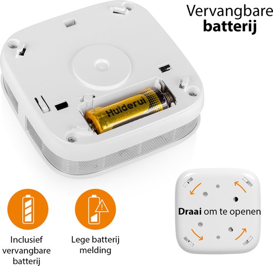 Smartwares FSM-12601 - Détecteur de fumée intelligent Smart - Wi-Fi - Avec application - Détecteur d'incendie