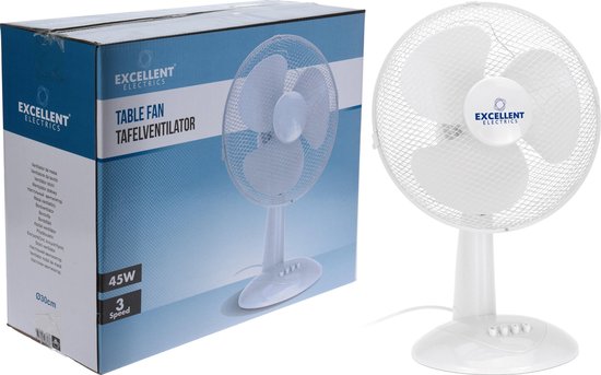 Excellent Electrics - Ventilateur de table - Blanc