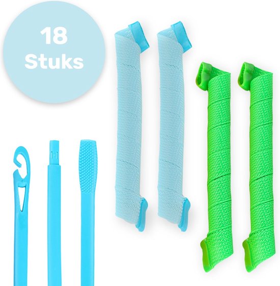 Soft & Silky - Heatless Curls 18 pieces - 55cm - Hair Curler - Hair rollers - Curls Without Heat - Curlers - Curling ribbon - Curler - Satin