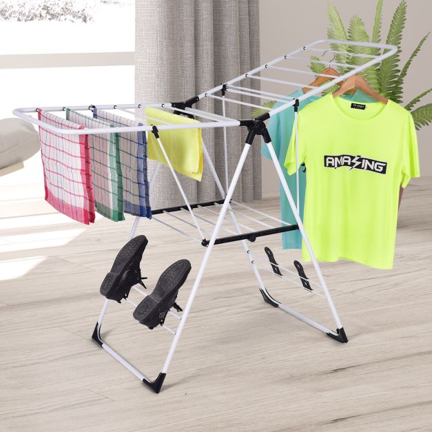Coast Drying Rack Metal Extendable Black + Silver - 110-189 cm