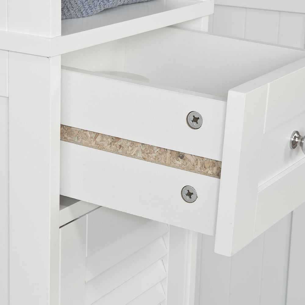 SoBuy FRG236-DG Meuble de salle de bain haut - Avec tiroirs - Noir - Bois - 32x30x170cm