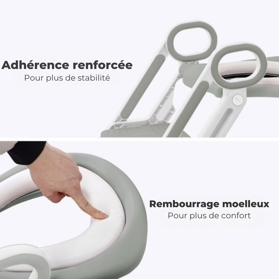 Réducteur de toilettes LifeGoods - Pot pour enfant - 2 à 7 ans - Gris/Blanc