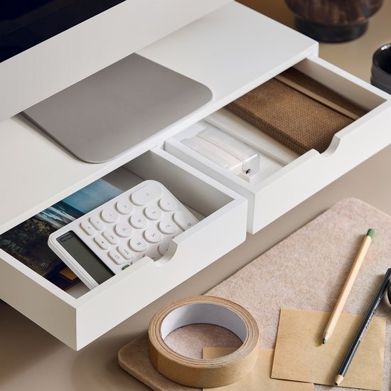 Meuble de bureau - SoBuy - Support ordinateur portable / écran - 47 x 18 x 11 cm - Blanc