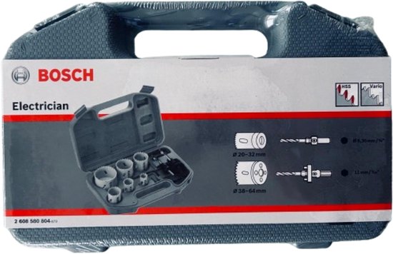 BOSCH | Jeu de scies cloches | Bi-métal | Jeu de 9 pièces pour électriciens, scies cloches Progressor