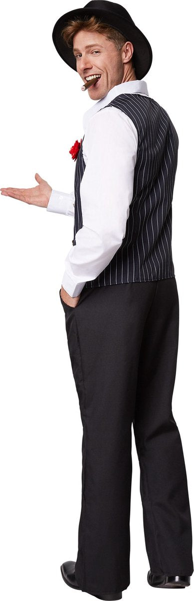 Dressforfun - Costume de charleston pour homme - Costume de charleston classique avec veste, chemise, pantalon et chapeau pour le carnaval, les fêtes à thème et les années folles - Taille XXL