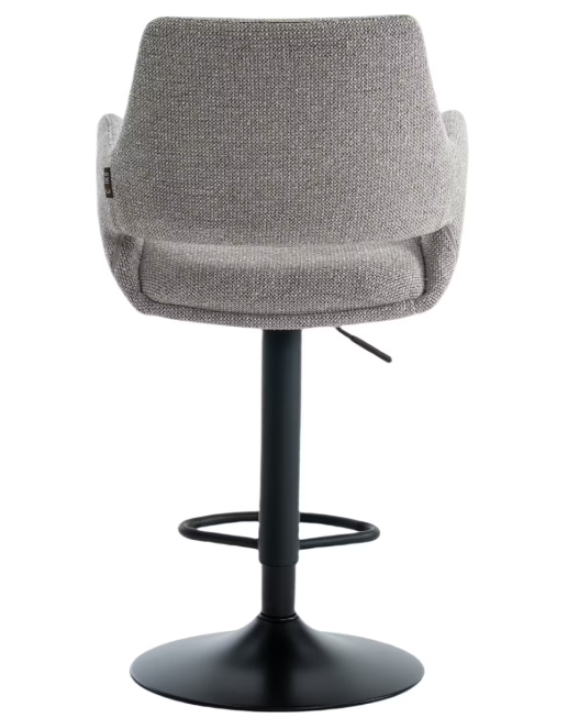 Criks Design Tabouret de bar Monza Taupe - 2 pièces, hauteur réglable 93-115 cm, pivotant sur 360