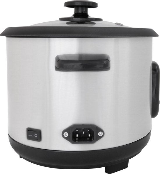 Tomado TRC1001S - Cuiseur de riz - 5 portions - Capacité de 1 litre - Fonction maintien au chaud - Revêtement antiadhésif - Sans PFAS - Design en acier inoxydable