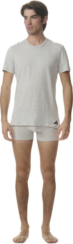 T-shirt à col rond adidas Sportswear, lot de 3 - Active Core Cotton - Sous-vêtements pour hommes - noir/blanc/gris chiné