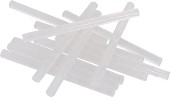 Cartouches de colle (20 pièces) - Bâtons de colle thermofusible - Universelle, durcissement rapide, forte adhérence - 7 mm x 10 cm - EVA - Blanc