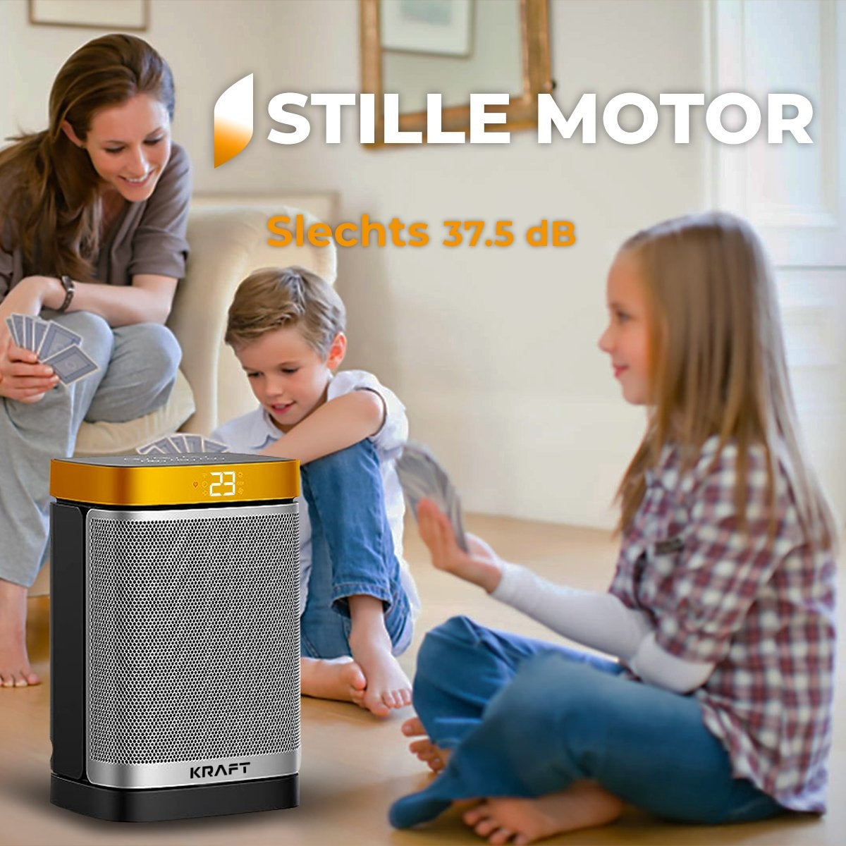 KRAFT Réchaud électrique - Réchaud à ventilateur céramique - Chauffage - Chauffe-terrasse - Chauffage électrique - 1500W - Fonction de rotation 70