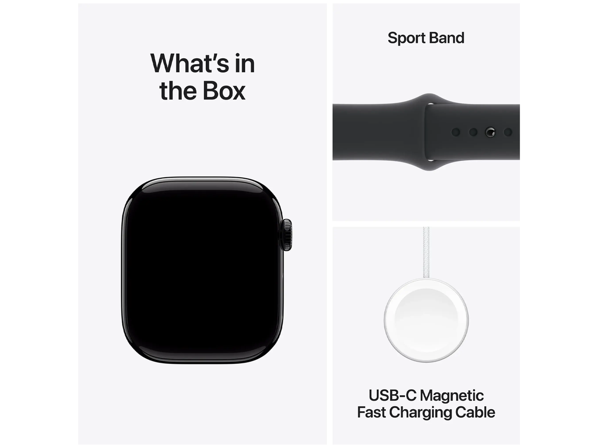 Apple Watch Series 10 42 mm - Aluminium noir diamant - Bracelet Sport noir