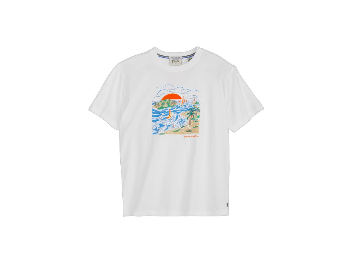 T-shirt à motif Scotch and Soda - Blanc - taille M