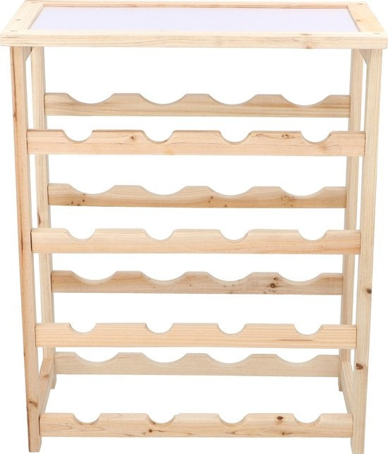Porte-bouteilles - Hauteur 55 cm - Bois - 16 bouteilles