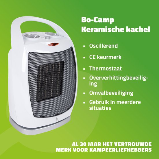 Bo-Camp - Chauffage céramique - Oscillant - 450/900/1500 watts