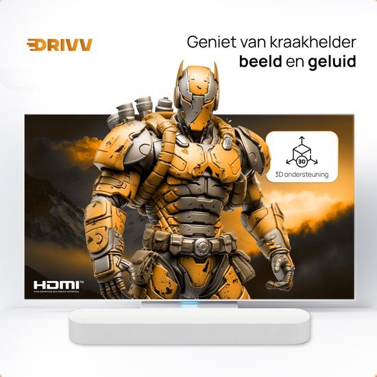 Câble HDMI Drivv. Premium 2.1 - Ultra HD - 8K 60 Hz - 4K 120 Hz - Compatible avec les consoles de jeux - 10 mètres - Orange
