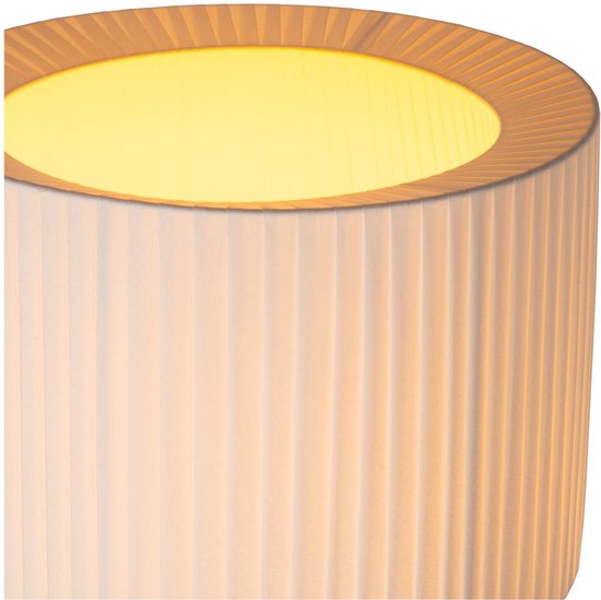 Lucide FOLD - Lampadaire - Ø 45 cm - 1xE27 - Blanc - Japandi