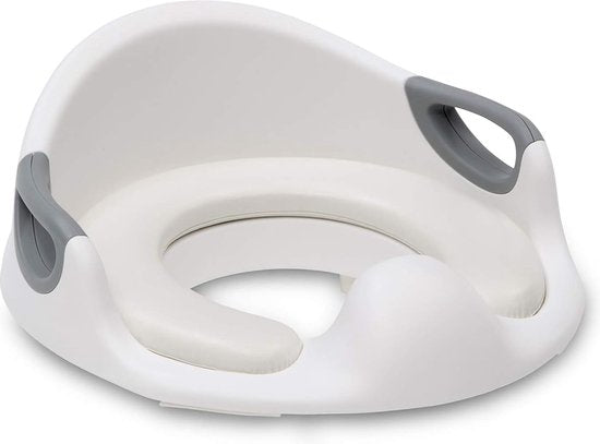 Siège de toilettes universel pour enfants - Siège de toilettes pour enfants - Réducteur de WC - Siège de toilettes portable avec poignées - Antidérapant - Blanc
