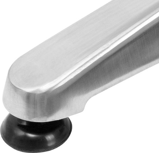 Bartable 2 en 1 - Casaria - Aluminium réglable - Plateau rond Ø 60 cm - Argenté
